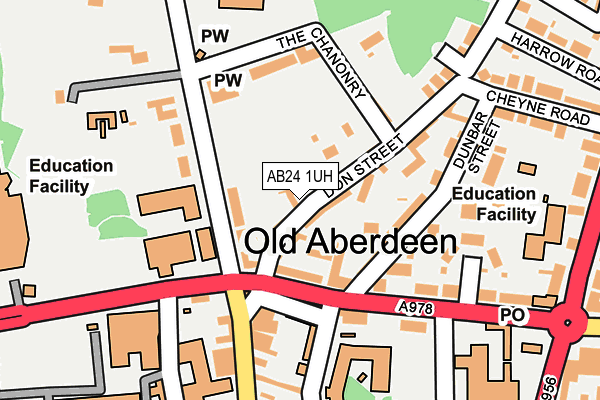 AB24 1UH map - OS OpenMap – Local (Ordnance Survey) AB24 1UH map - OS OpenMap – Local (Ordnance Survey)