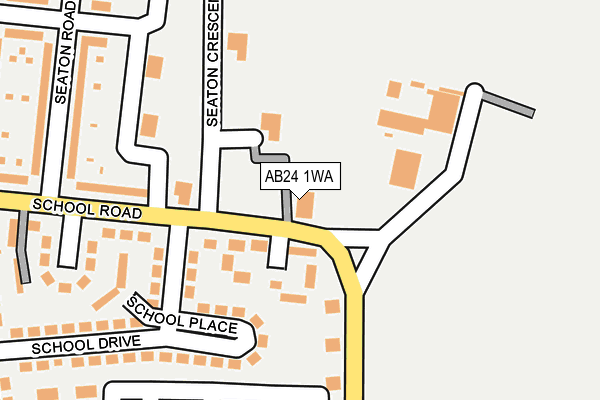 AB24 1WA map - OS OpenMap – Local (Ordnance Survey) AB24 1WA map - OS OpenMap – Local (Ordnance Survey)