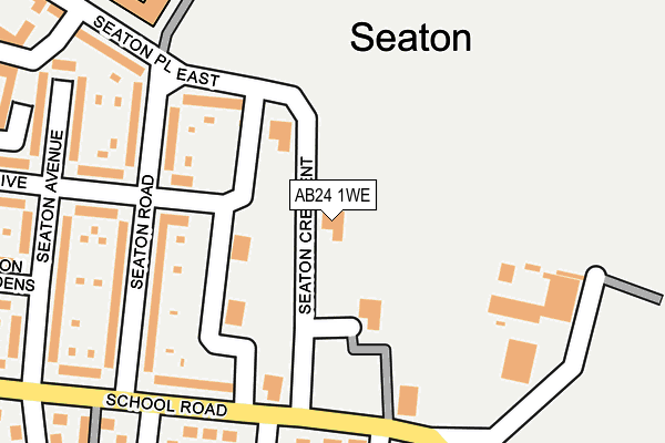 AB24 1WE map - OS OpenMap – Local (Ordnance Survey) AB24 1WE map - OS OpenMap – Local (Ordnance Survey)