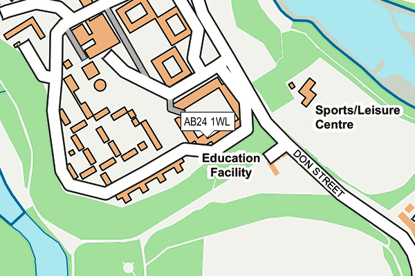 AB24 1WL map - OS OpenMap – Local (Ordnance Survey) AB24 1WL map - OS OpenMap – Local (Ordnance Survey)