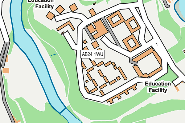 AB24 1WU map - OS OpenMap – Local (Ordnance Survey) AB24 1WU map - OS OpenMap – Local (Ordnance Survey)