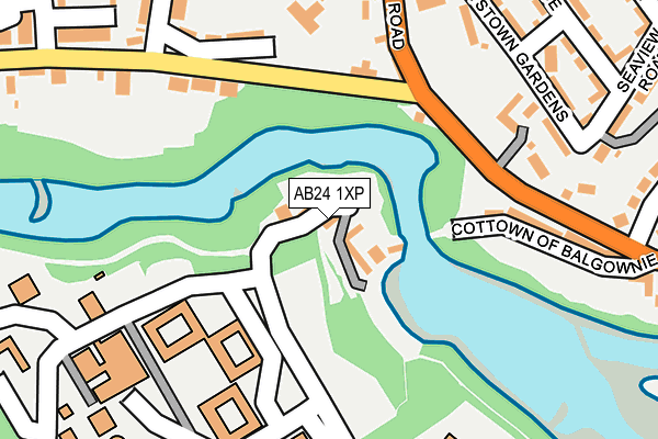 AB24 1XP map - OS OpenMap – Local (Ordnance Survey) AB24 1XP map - OS OpenMap – Local (Ordnance Survey)