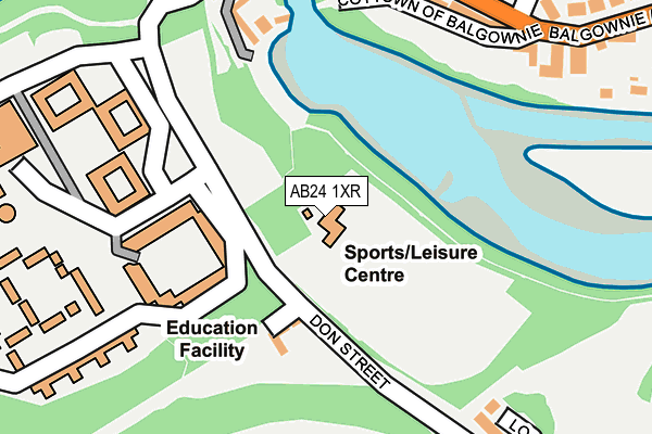 AB24 1XR map - OS OpenMap – Local (Ordnance Survey) AB24 1XR map - OS OpenMap – Local (Ordnance Survey)