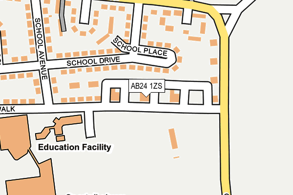 AB24 1ZS map - OS OpenMap – Local (Ordnance Survey) AB24 1ZS map - OS OpenMap – Local (Ordnance Survey)