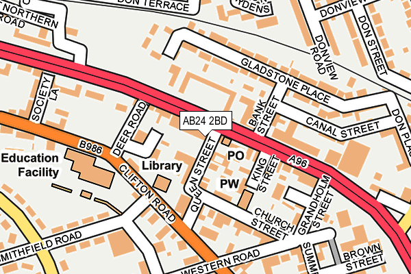 AB24 2BD map - OS OpenMap – Local (Ordnance Survey) AB24 2BD map - OS OpenMap – Local (Ordnance Survey)