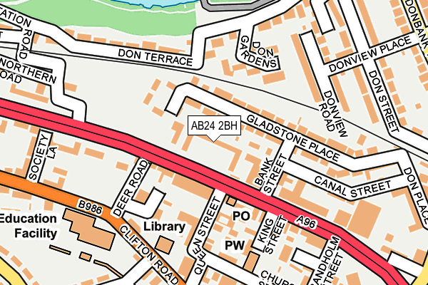 AB24 2BH map - OS OpenMap – Local (Ordnance Survey) AB24 2BH map - OS OpenMap – Local (Ordnance Survey)