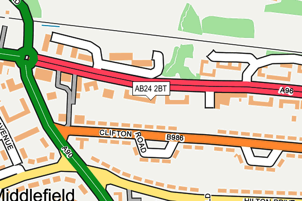 AB24 2BT map - OS OpenMap – Local (Ordnance Survey) AB24 2BT map - OS OpenMap – Local (Ordnance Survey)