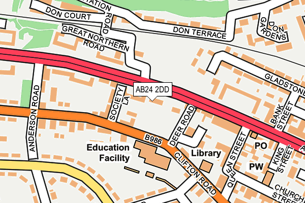 AB24 2DD map - OS OpenMap – Local (Ordnance Survey) AB24 2DD map - OS OpenMap – Local (Ordnance Survey)