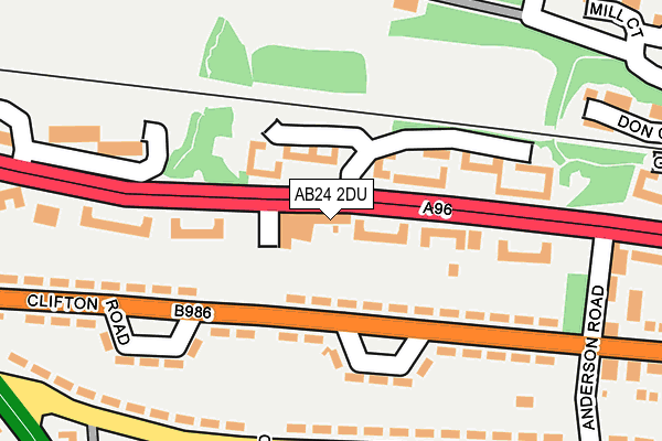 AB24 2DU map - OS OpenMap – Local (Ordnance Survey) AB24 2DU map - OS OpenMap – Local (Ordnance Survey)