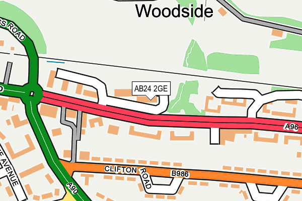 AB24 2GE map - OS OpenMap – Local (Ordnance Survey) AB24 2GE map - OS OpenMap – Local (Ordnance Survey)