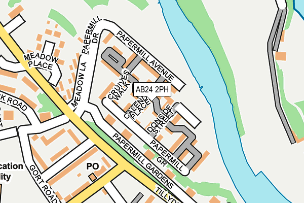 AB24 2PH map - OS OpenMap – Local (Ordnance Survey) AB24 2PH map - OS OpenMap – Local (Ordnance Survey)