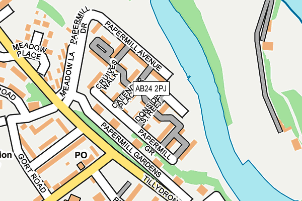 AB24 2PJ map - OS OpenMap – Local (Ordnance Survey) AB24 2PJ map - OS OpenMap – Local (Ordnance Survey)