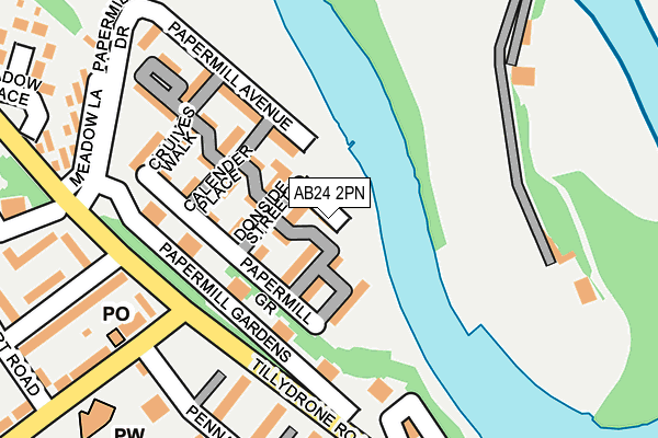 AB24 2PN map - OS OpenMap – Local (Ordnance Survey) AB24 2PN map - OS OpenMap – Local (Ordnance Survey)