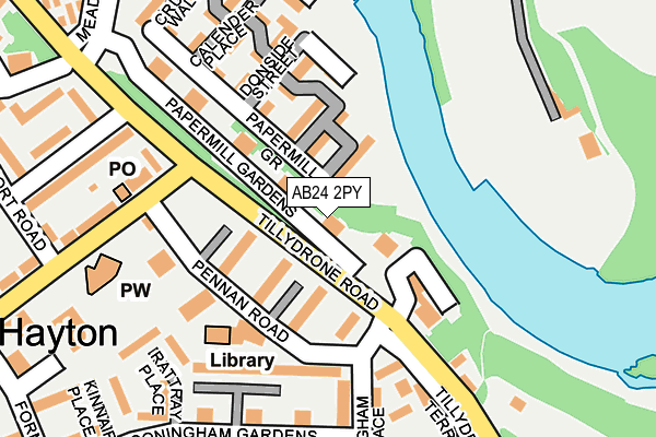 AB24 2PY map - OS OpenMap – Local (Ordnance Survey) AB24 2PY map - OS OpenMap – Local (Ordnance Survey)