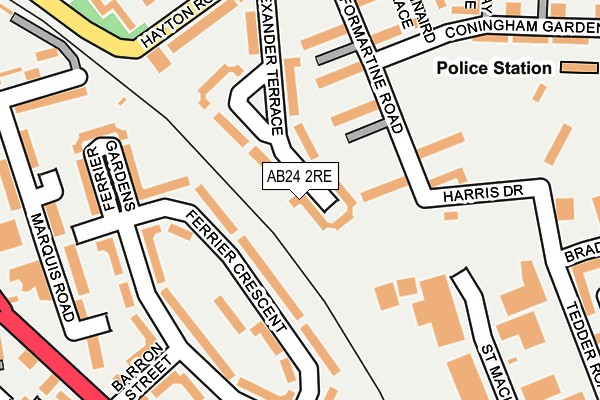 AB24 2RE map - OS OpenMap – Local (Ordnance Survey) AB24 2RE map - OS OpenMap – Local (Ordnance Survey)