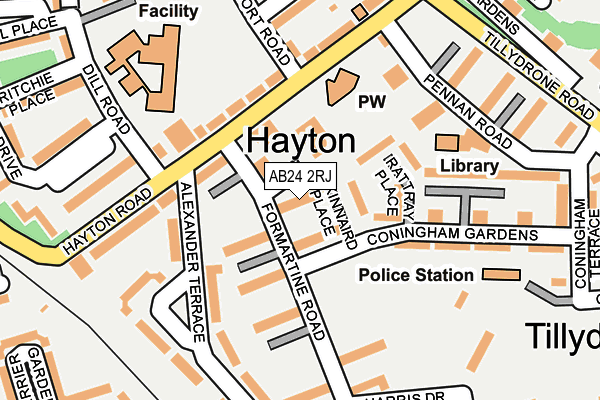 AB24 2RJ map - OS OpenMap – Local (Ordnance Survey) AB24 2RJ map - OS OpenMap – Local (Ordnance Survey)