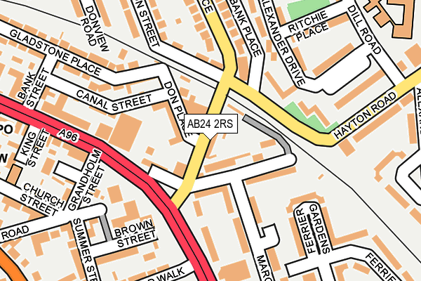 AB24 2RS map - OS OpenMap – Local (Ordnance Survey) AB24 2RS map - OS OpenMap – Local (Ordnance Survey)