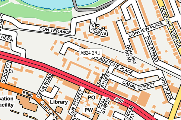 AB24 2RU map - OS OpenMap – Local (Ordnance Survey) AB24 2RU map - OS OpenMap – Local (Ordnance Survey)
