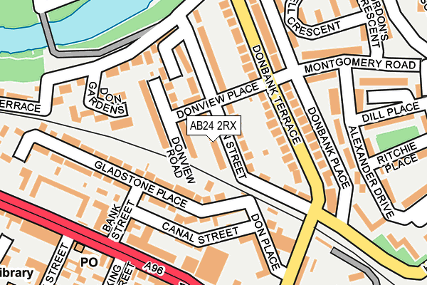 AB24 2RX map - OS OpenMap – Local (Ordnance Survey) AB24 2RX map - OS OpenMap – Local (Ordnance Survey)