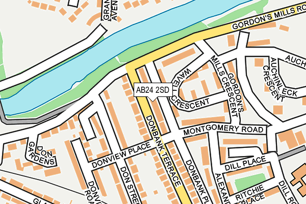 AB24 2SD map - OS OpenMap – Local (Ordnance Survey) AB24 2SD map - OS OpenMap – Local (Ordnance Survey)