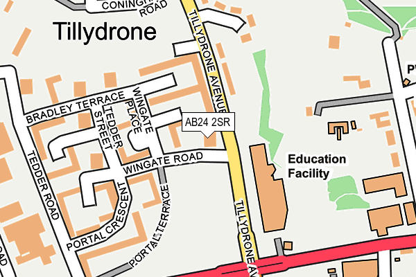 AB24 2SR map - OS OpenMap – Local (Ordnance Survey) AB24 2SR map - OS OpenMap – Local (Ordnance Survey)