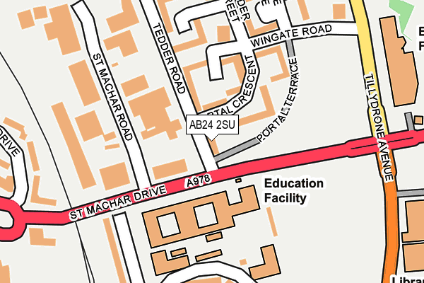 AB24 2SU map - OS OpenMap – Local (Ordnance Survey) AB24 2SU map - OS OpenMap – Local (Ordnance Survey)