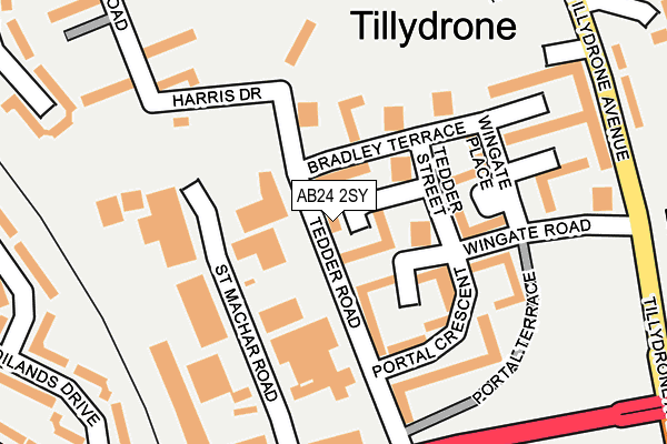 AB24 2SY map - OS OpenMap – Local (Ordnance Survey) AB24 2SY map - OS OpenMap – Local (Ordnance Survey)