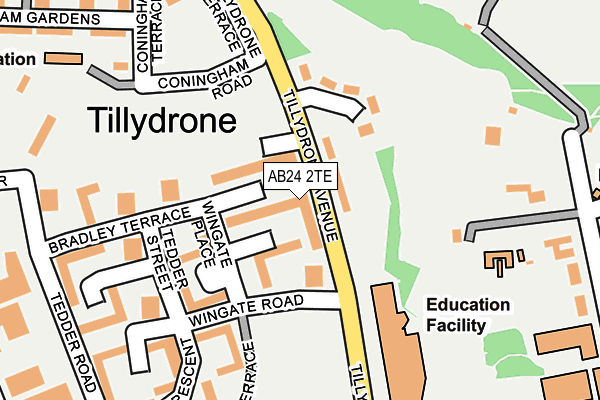 AB24 2TE map - OS OpenMap – Local (Ordnance Survey) AB24 2TE map - OS OpenMap – Local (Ordnance Survey)