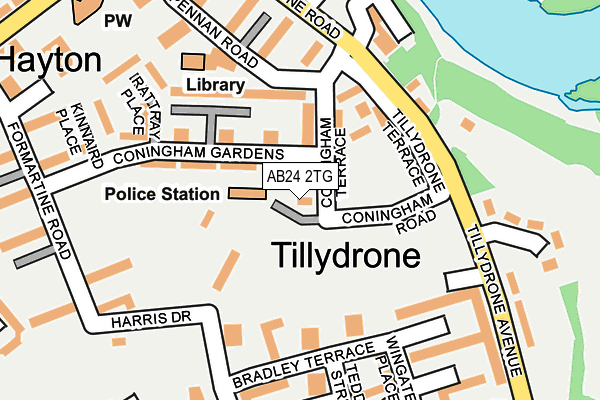 AB24 2TG map - OS OpenMap – Local (Ordnance Survey) AB24 2TG map - OS OpenMap – Local (Ordnance Survey)