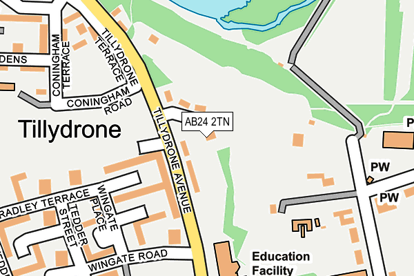 AB24 2TN map - OS OpenMap – Local (Ordnance Survey) AB24 2TN map - OS OpenMap – Local (Ordnance Survey)