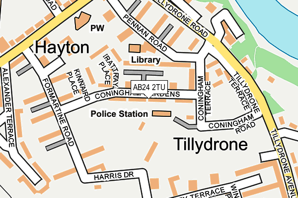 AB24 2TU map - OS OpenMap – Local (Ordnance Survey) AB24 2TU map - OS OpenMap – Local (Ordnance Survey)