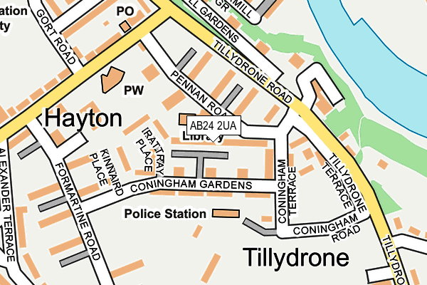 AB24 2UA map - OS OpenMap – Local (Ordnance Survey) AB24 2UA map - OS OpenMap – Local (Ordnance Survey)