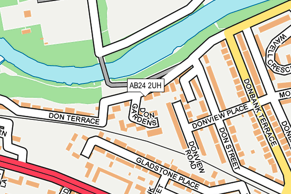 AB24 2UH map - OS OpenMap – Local (Ordnance Survey) AB24 2UH map - OS OpenMap – Local (Ordnance Survey)