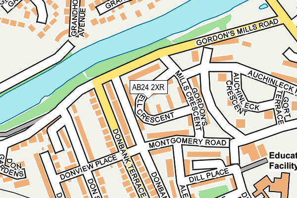 AB24 2XR map - OS OpenMap – Local (Ordnance Survey) AB24 2XR map - OS OpenMap – Local (Ordnance Survey)