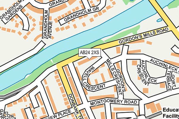 AB24 2XS map - OS OpenMap – Local (Ordnance Survey) AB24 2XS map - OS OpenMap – Local (Ordnance Survey)