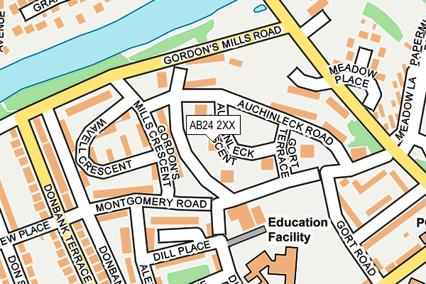 AB24 2XX map - OS OpenMap – Local (Ordnance Survey) AB24 2XX map - OS OpenMap – Local (Ordnance Survey)