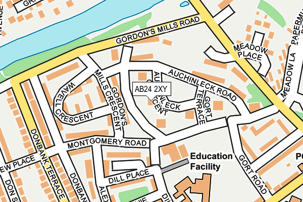 AB24 2XY map - OS OpenMap – Local (Ordnance Survey) AB24 2XY map - OS OpenMap – Local (Ordnance Survey)