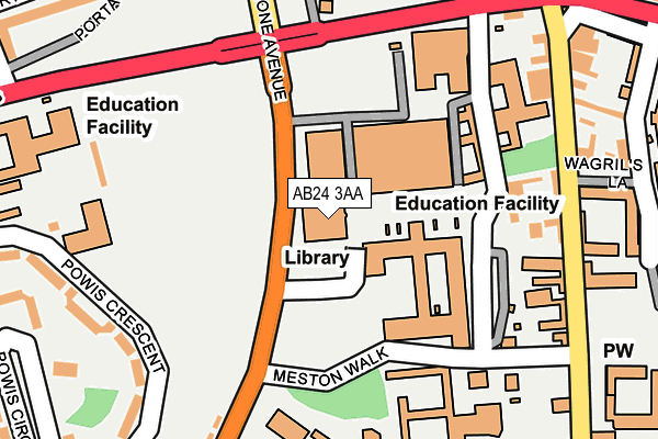 AB24 3AA map - OS OpenMap – Local (Ordnance Survey) AB24 3AA map - OS OpenMap – Local (Ordnance Survey)