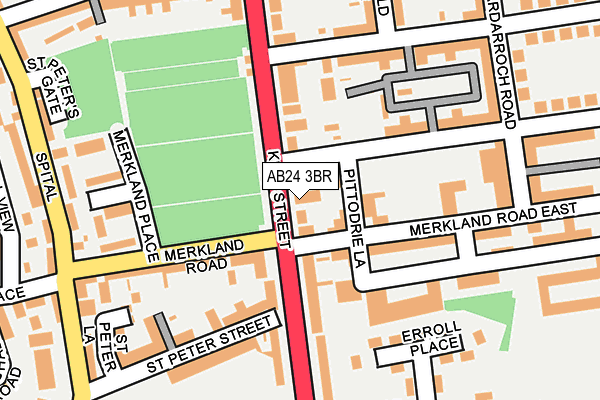 AB24 3BR map - OS OpenMap – Local (Ordnance Survey) AB24 3BR map - OS OpenMap – Local (Ordnance Survey)