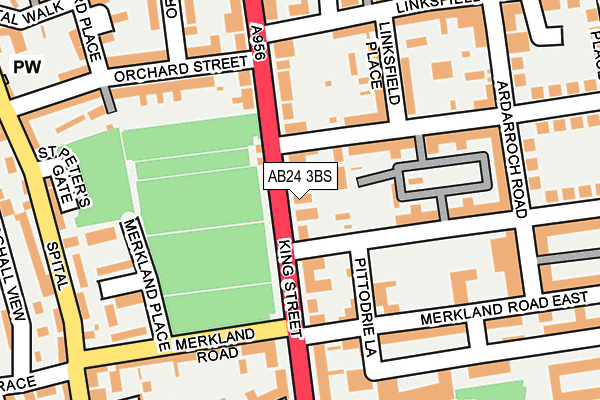 AB24 3BS map - OS OpenMap – Local (Ordnance Survey) AB24 3BS map - OS OpenMap – Local (Ordnance Survey)