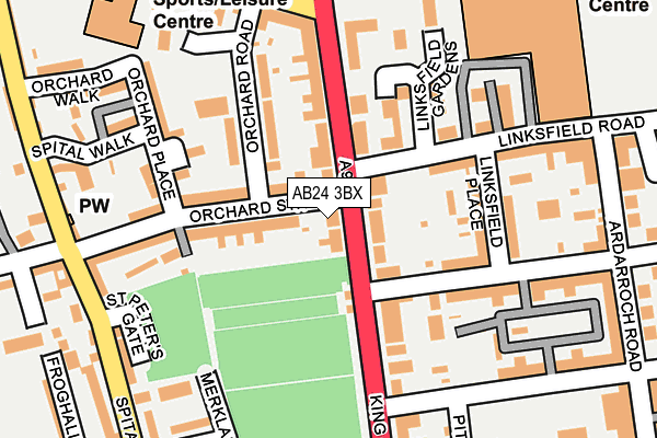 AB24 3BX map - OS OpenMap – Local (Ordnance Survey) AB24 3BX map - OS OpenMap – Local (Ordnance Survey)