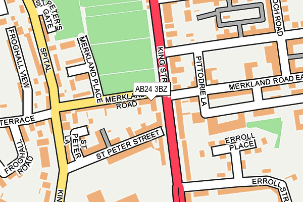 AB24 3BZ map - OS OpenMap – Local (Ordnance Survey) AB24 3BZ map - OS OpenMap – Local (Ordnance Survey)