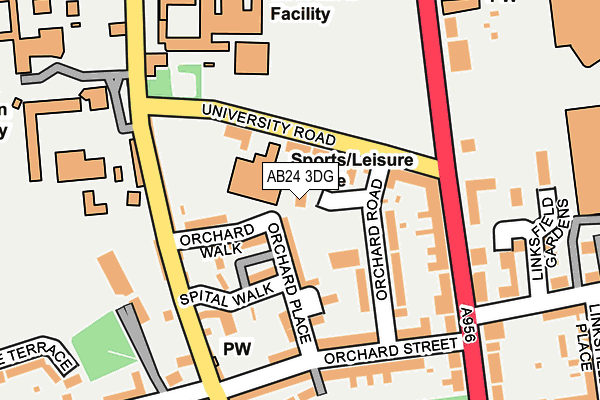AB24 3DG map - OS OpenMap – Local (Ordnance Survey) AB24 3DG map - OS OpenMap – Local (Ordnance Survey)