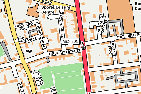 AB24 3DN map - OS OpenMap – Local (Ordnance Survey) AB24 3DN map - OS OpenMap – Local (Ordnance Survey)