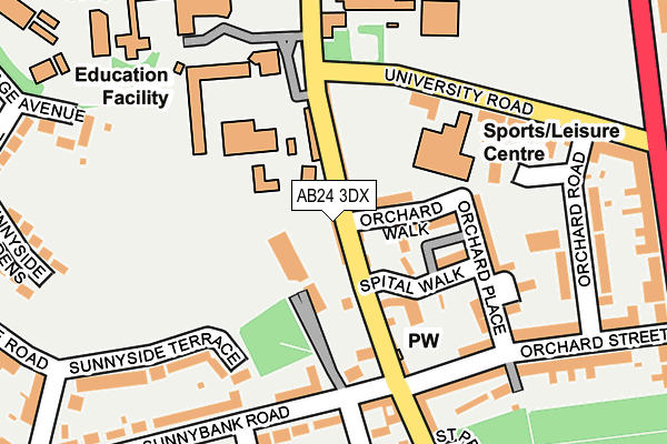 AB24 3DX map - OS OpenMap – Local (Ordnance Survey) AB24 3DX map - OS OpenMap – Local (Ordnance Survey)