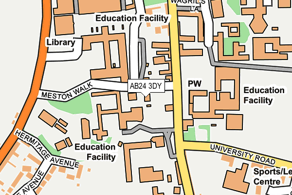 AB24 3DY map - OS OpenMap – Local (Ordnance Survey) AB24 3DY map - OS OpenMap – Local (Ordnance Survey)