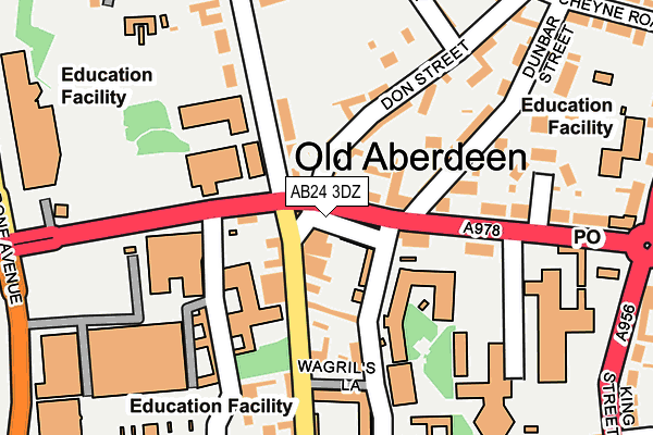 AB24 3DZ map - OS OpenMap – Local (Ordnance Survey) AB24 3DZ map - OS OpenMap – Local (Ordnance Survey)