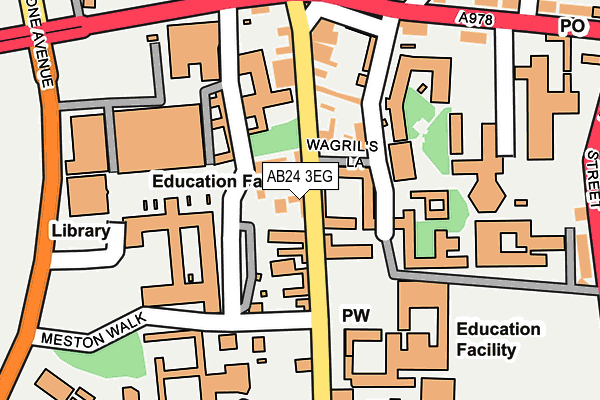 AB24 3EG map - OS OpenMap – Local (Ordnance Survey) AB24 3EG map - OS OpenMap – Local (Ordnance Survey)