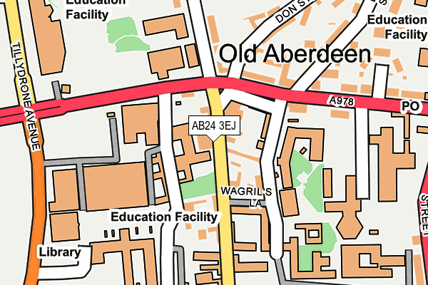 AB24 3EJ map - OS OpenMap – Local (Ordnance Survey) AB24 3EJ map - OS OpenMap – Local (Ordnance Survey)
