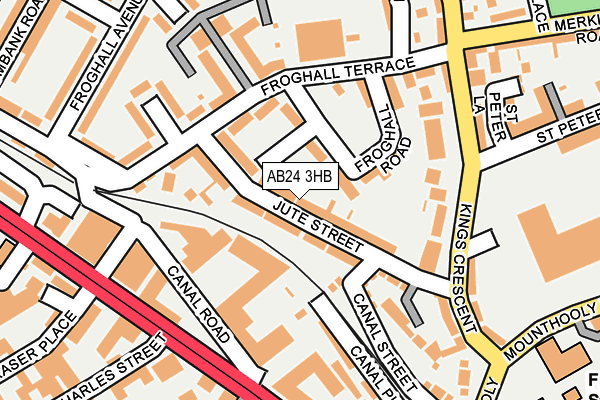 AB24 3HB map - OS OpenMap – Local (Ordnance Survey) AB24 3HB map - OS OpenMap – Local (Ordnance Survey)